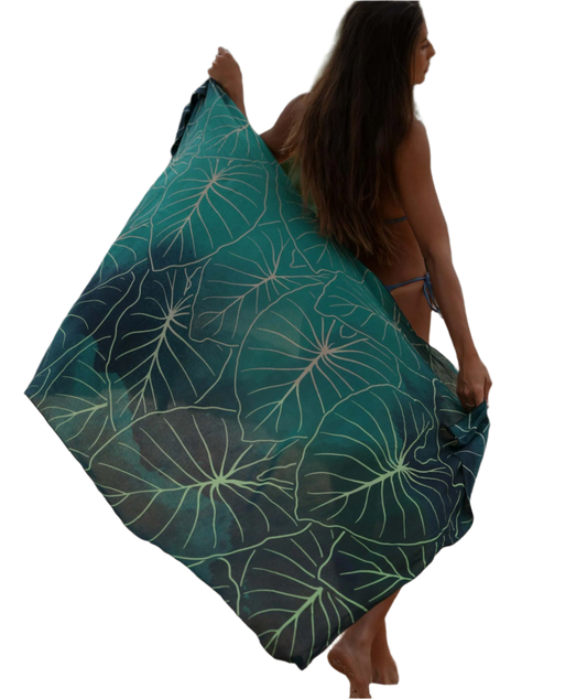 Tag Aloha Co Kalo Pareo Sarong - Green