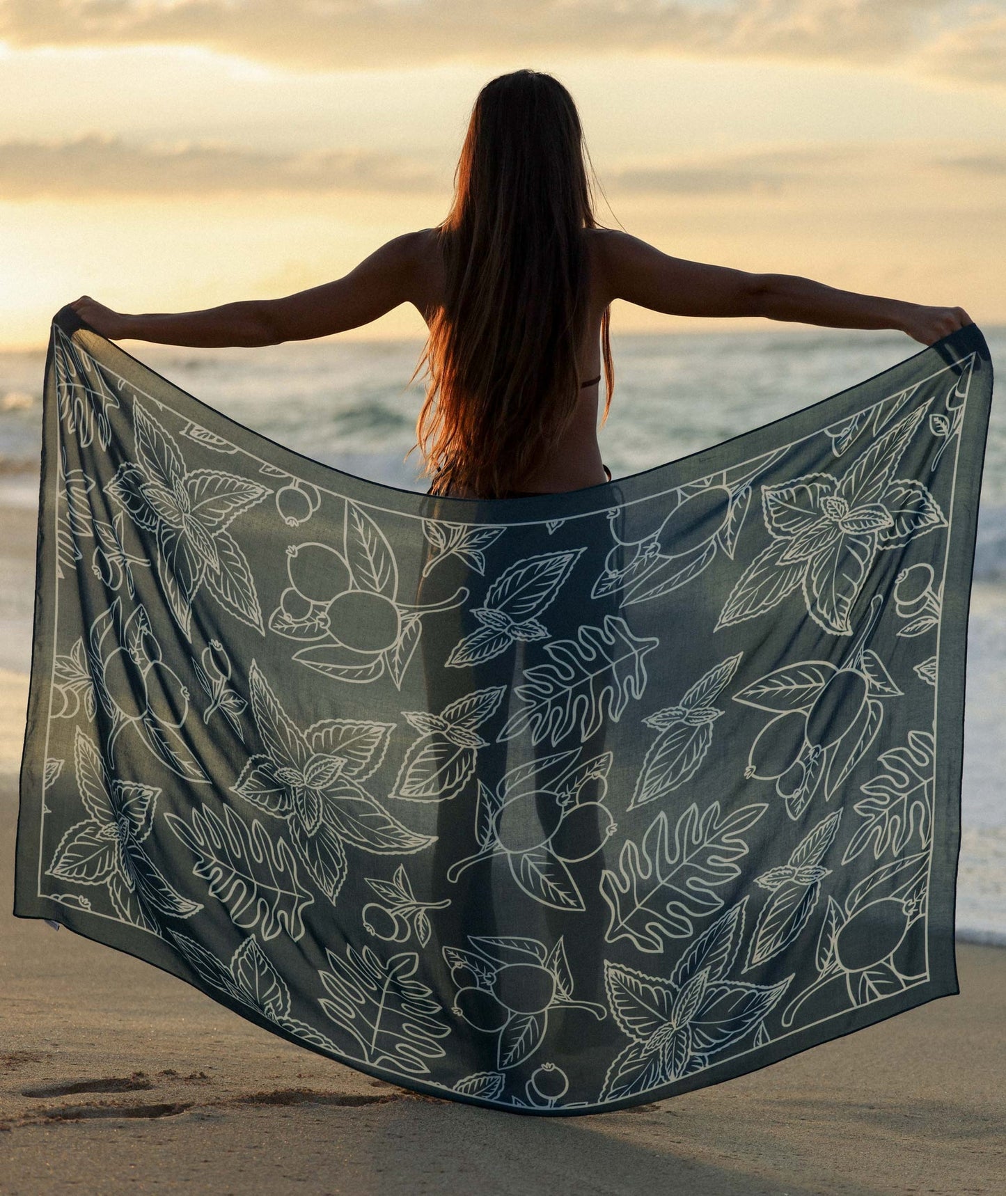 Tag Aloha Co Māmaki Pareo Sarong - Green