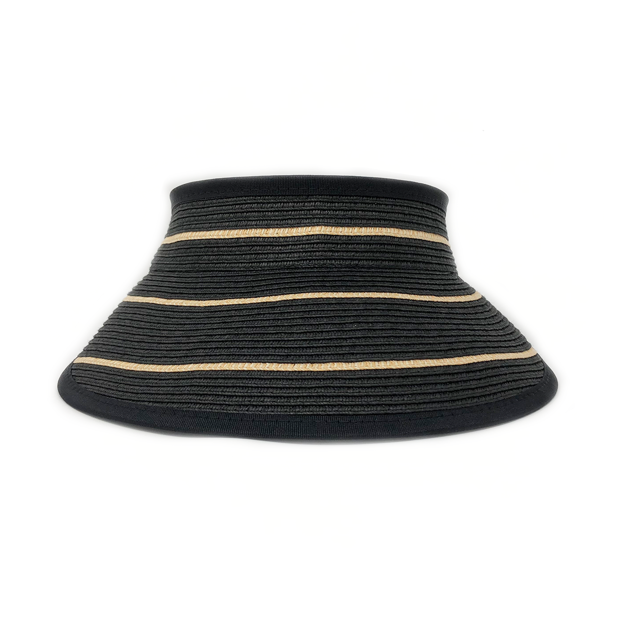 Wallaroo Women's Savannah Packable Sun Visor - Black/Camel