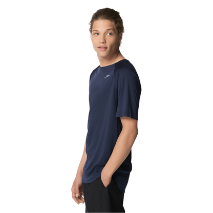 Speedo Baybreeze Short Sleeve Swim Shirt Rashguard - Peacoat