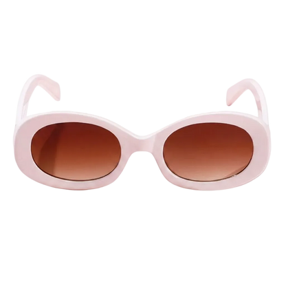 SSR Womens Rounded Frame Sunglasses - Cream/Brown Ombre