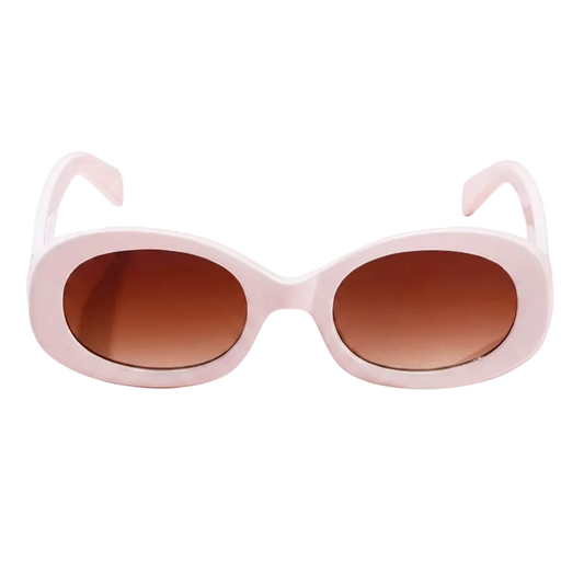SSR Womens Rounded Frame Sunglasses - Cream/Brown Ombre