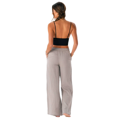 Lotus and Luna Cotton Cabana Pants - Stone