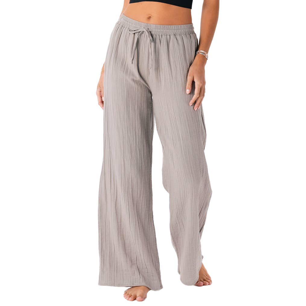 Lotus and Luna Cotton Cabana Pants - Stone