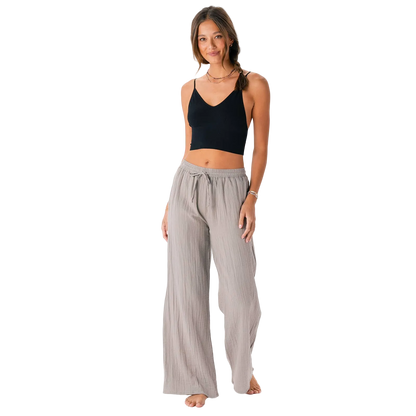 Lotus and Luna Cotton Cabana Pants - Stone