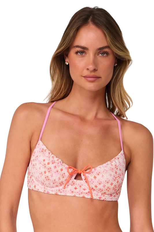 Swim Systems Maggie Underwire Top - Coral Kiss Scrunch