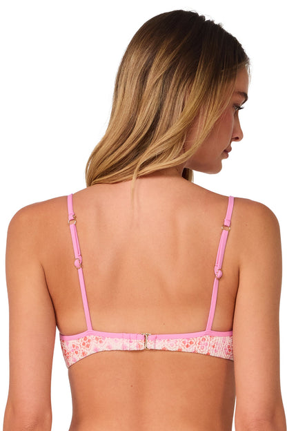 Swim Systems Maggie Underwire Top - Coral Kiss Scrunch
