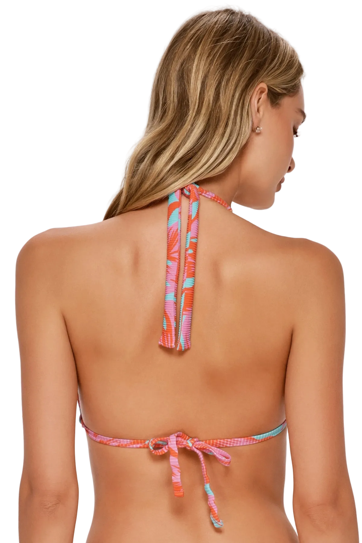 Swim Systems Mila Triangle Bikini Top - Palm Daze Rib