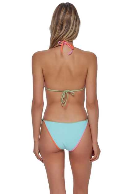 Swim Systems Trisha Triangle Bikini Top - Aqua Haze Rib
