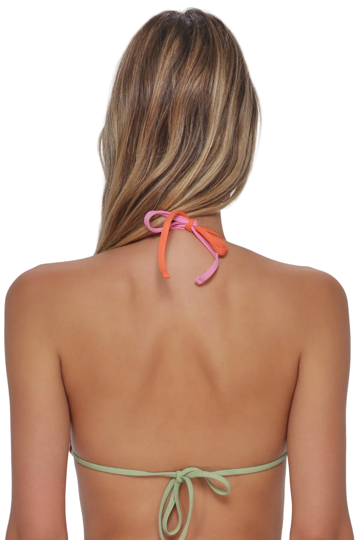 Swim Systems Trisha Triangle Bikini Top - Aqua Haze Rib