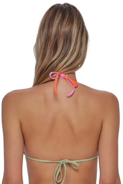 Swim Systems Trisha Triangle Bikini Top - Aqua Haze Rib
