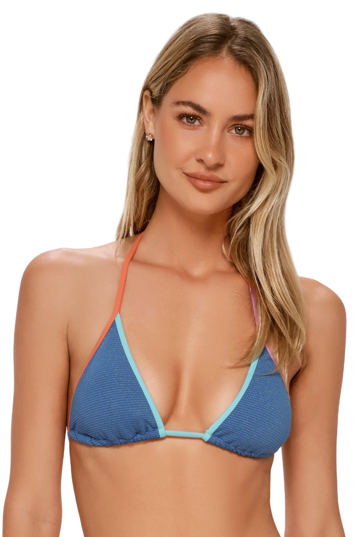 Swim Systems Lurex Trisha Triangle Top - Desert Sky