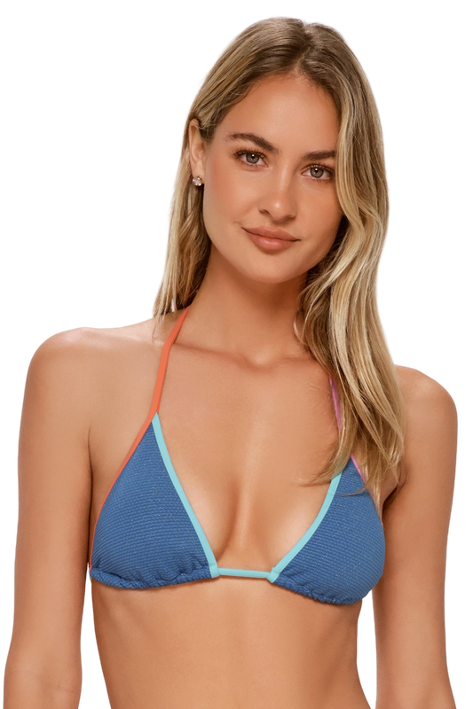 Swim Systems Lurex Trisha Triangle Top - Desert Sky