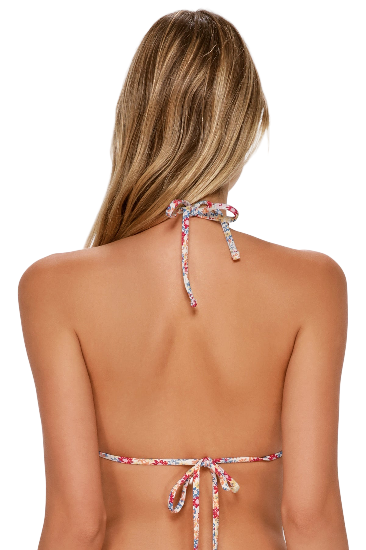 Swim Systems Pom Pom Triangle Top - Prairie Petals