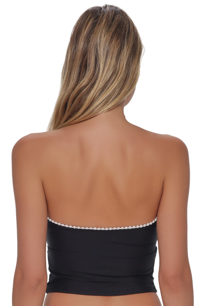 Swim Systems Pom Pom Dolly Crop Top - Black