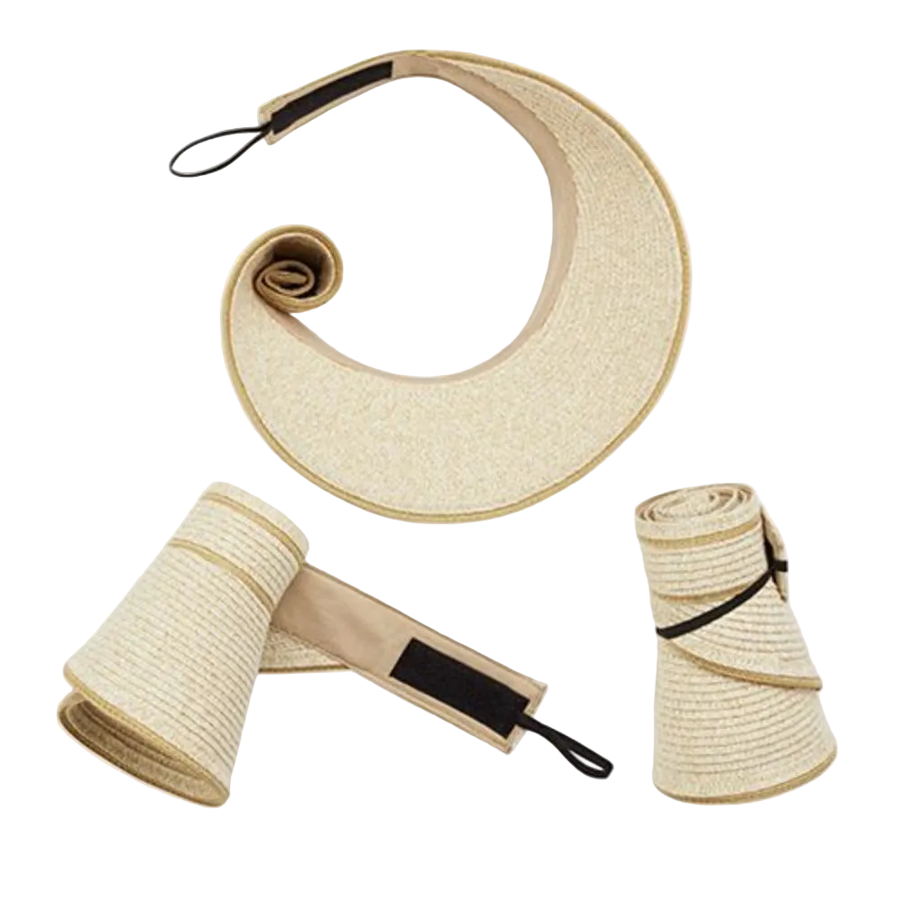 Wallaroo Lily Packable Sun Visor - White/Beige