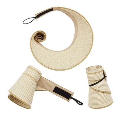 Wallaroo Lily Packable Sun Visor - White/Beige