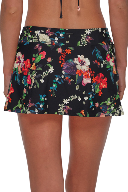 Sunsets Sporty Swim Skirt - Fleur Noire