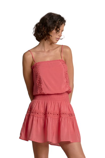 Elan Spaghetti Strap Mini Dress - Bright Pink - FINAL SALE