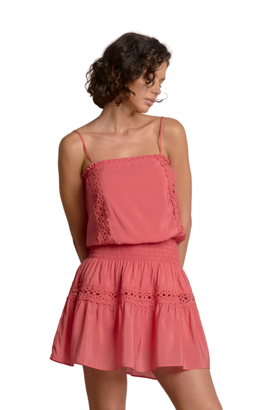 Elan Spaghetti Strap Mini Dress - Bright Pink