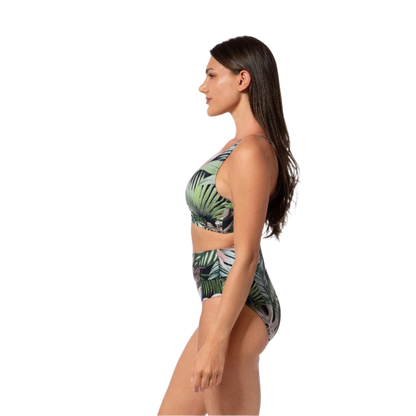 Jantzen Vera Surplice Bra Swim Top - Jungle Glam Black - FINAL SALE