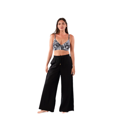 Jantzen Josephine Pull-On Lounge Pant Coverup - Black - FINAL SALE