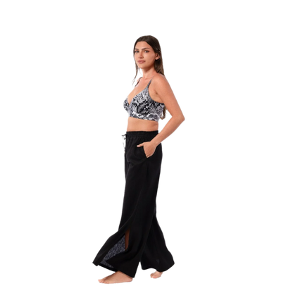 Jantzen Josephine Pull-On Lounge Pant Coverup - Black - FINAL SALE
