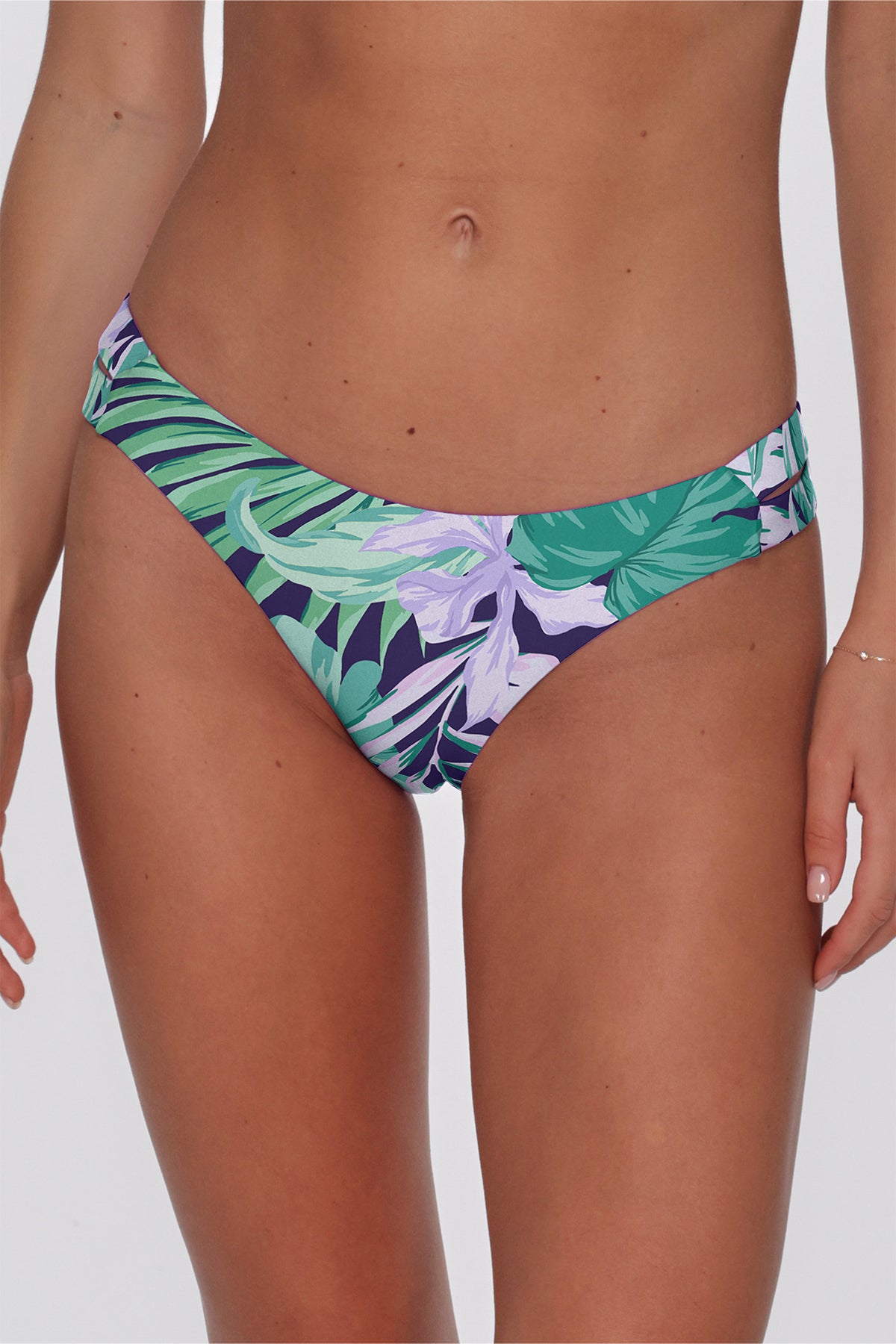 Sunsets Dora Double Tab Bikini Bottom - Palm Shade