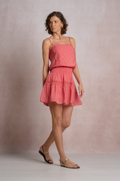 Elan Spaghetti Strap Mini Dress - Bright Pink - FINAL SALE