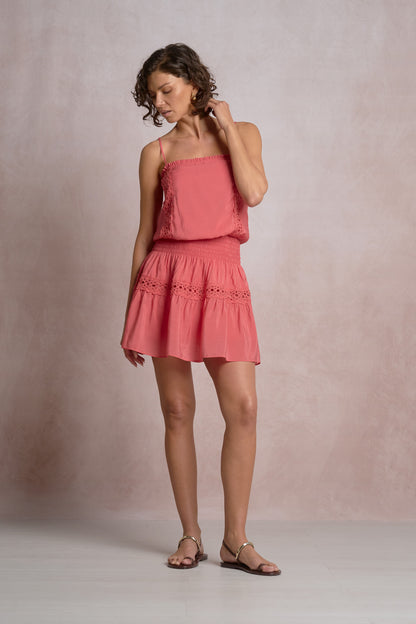Elan Spaghetti Strap Mini Dress - Bright Pink - FINAL SALE