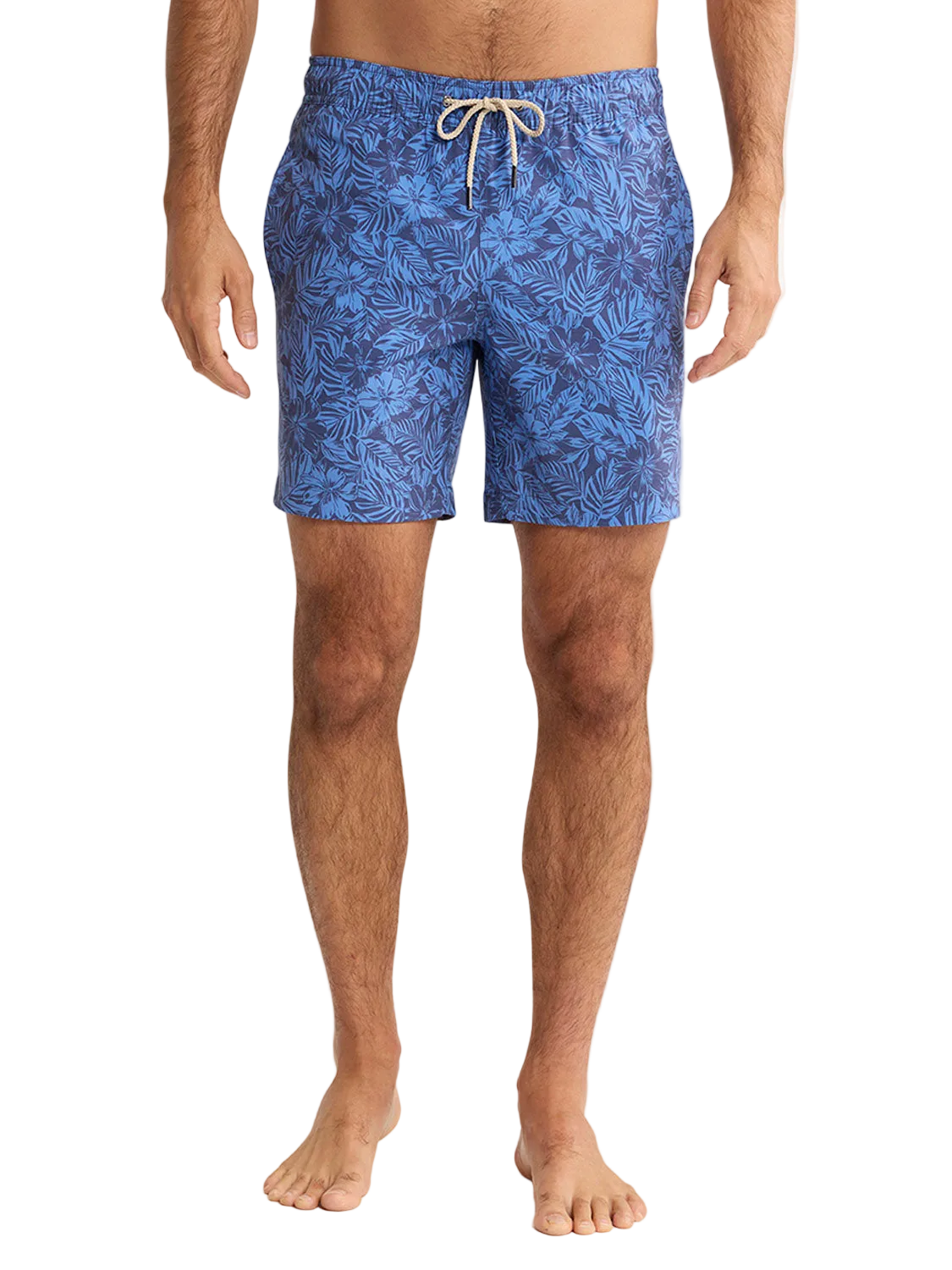 Fair Harbor Men's The Bayberry Swim Trunk Boardshorts - Island Blue Leaves