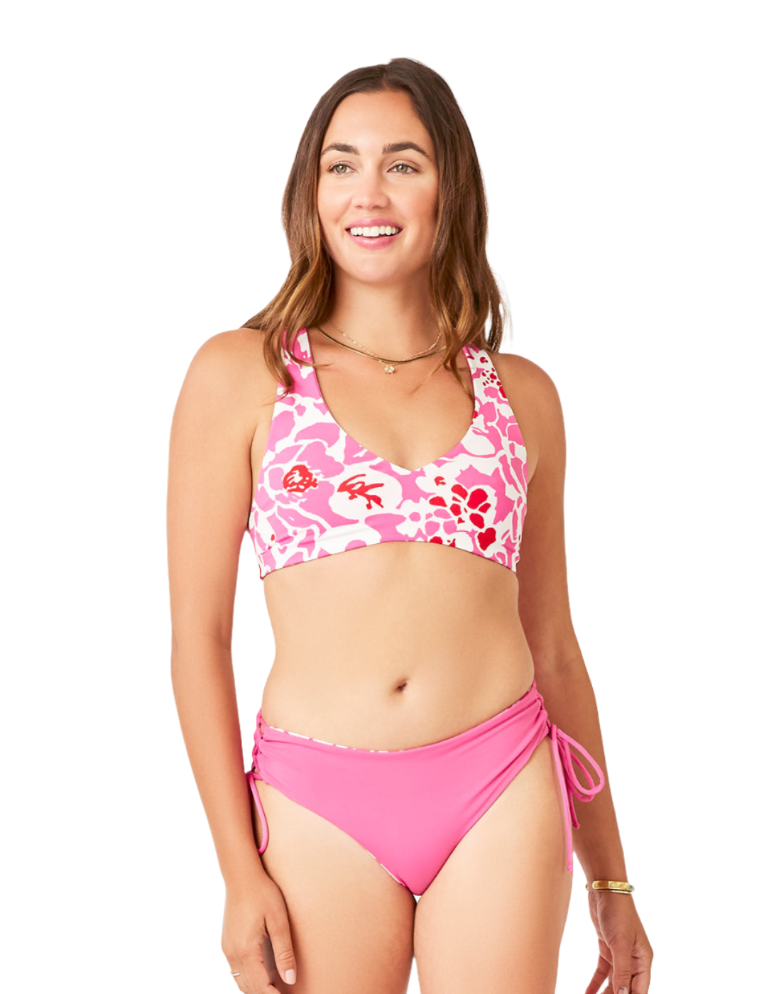 Carve Designs Mustique Reversible Bottom - Orchard/Fuchsia - FINAL SALE