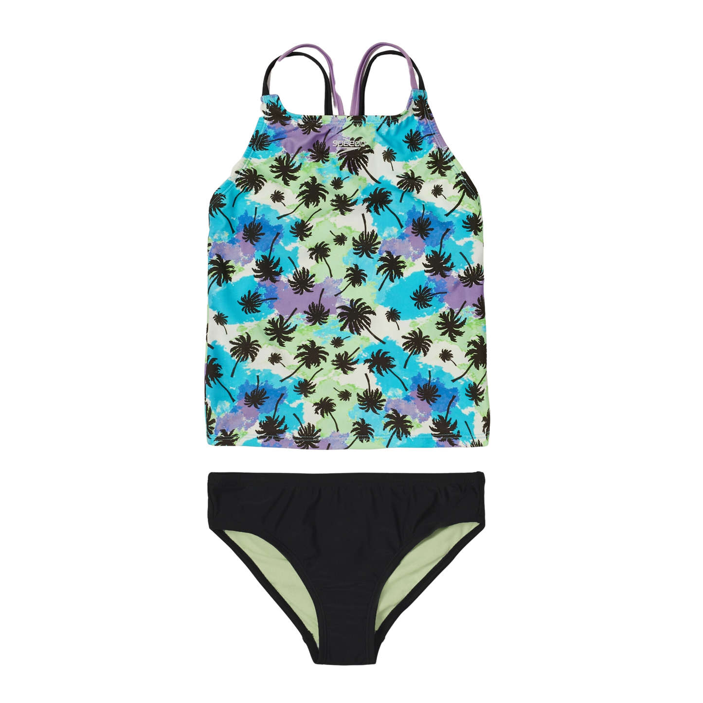 Speedo Girls Print High Neck Tankini Set - Fairy Wren