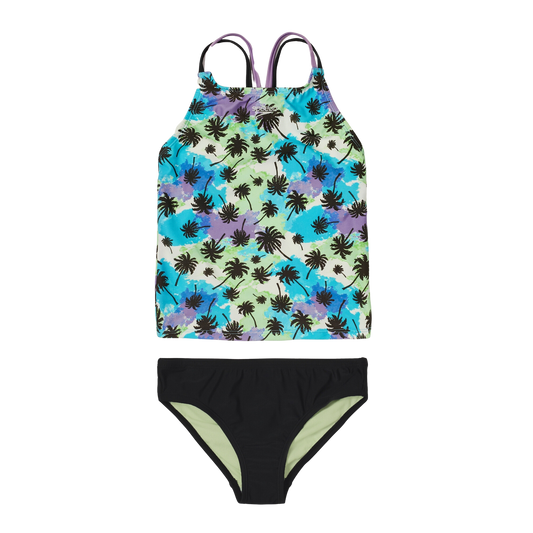 Speedo Girls Print High Neck Tankini Set - Fairy Wren