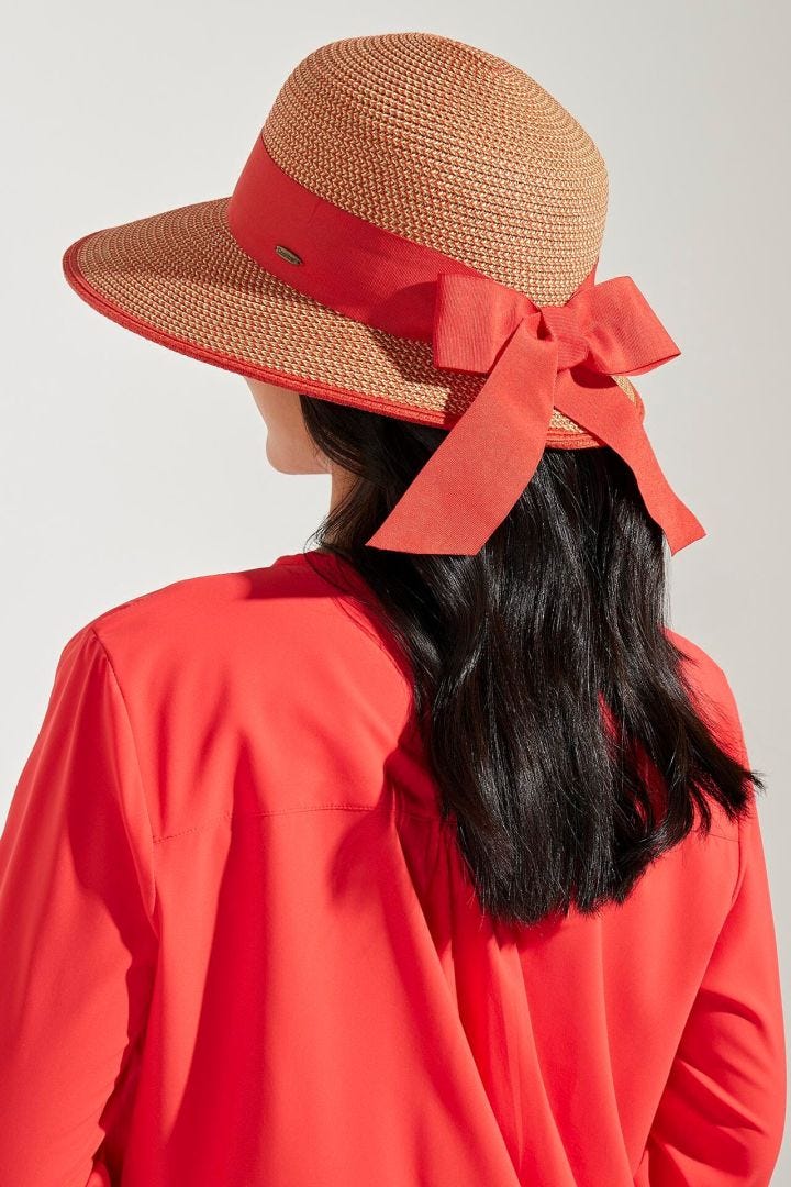 Coolibar Clara Asymmetrical Sun Hat UPF 50+ - Radiant Red