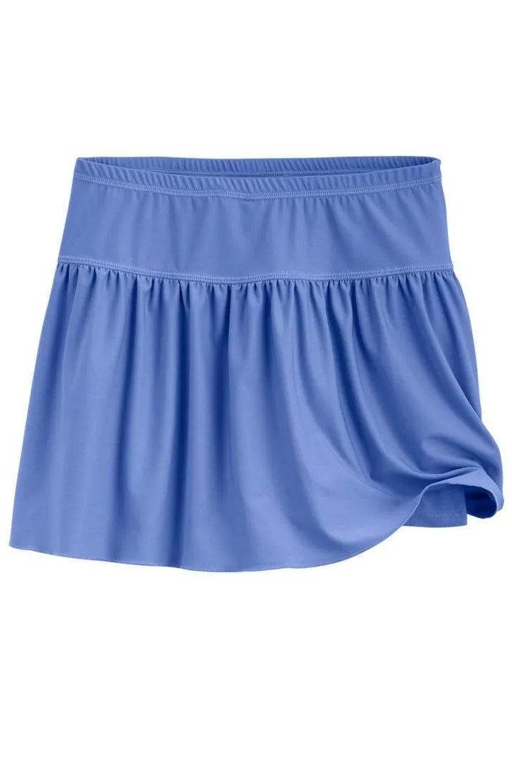 Coolibar Girl's Wavecatcher Swim Skirt UPF 50+ - Aura Blue - FINAL SALE