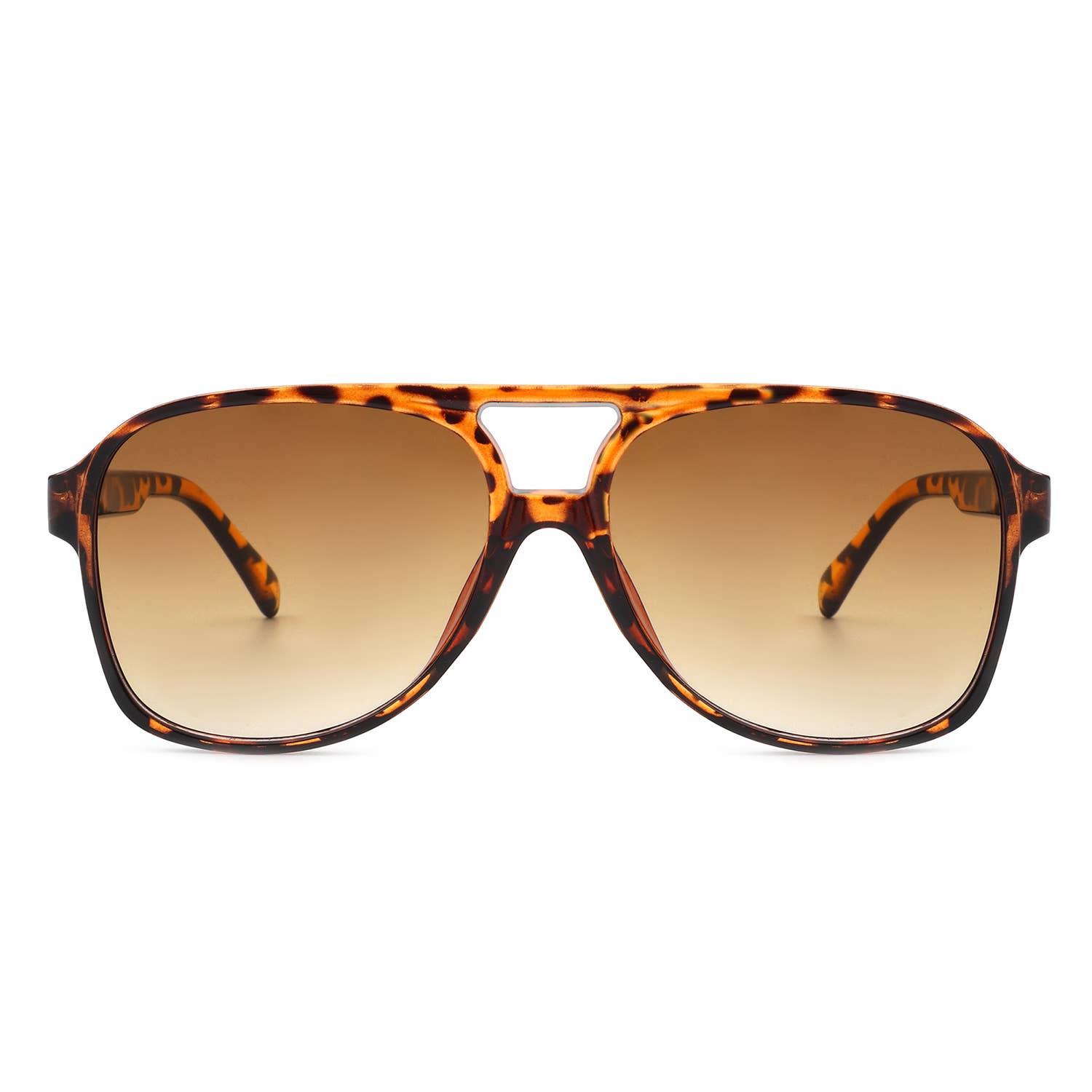 Brow Aviator Sunglasses In Brown