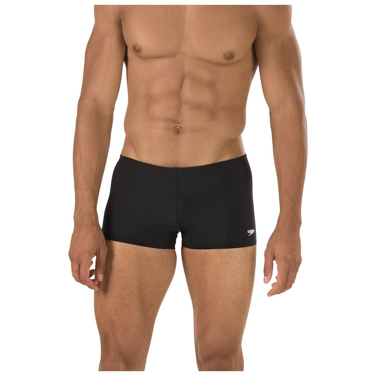 Speedo Endurance Square Leg Solid Men's Training Swim Suit - Black
