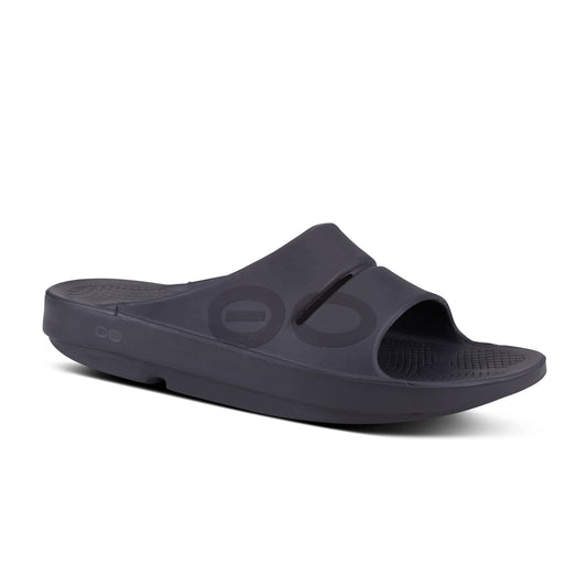 Oofos Ooahh Sport Slide Unisex Sandal - Black FINAL SALE