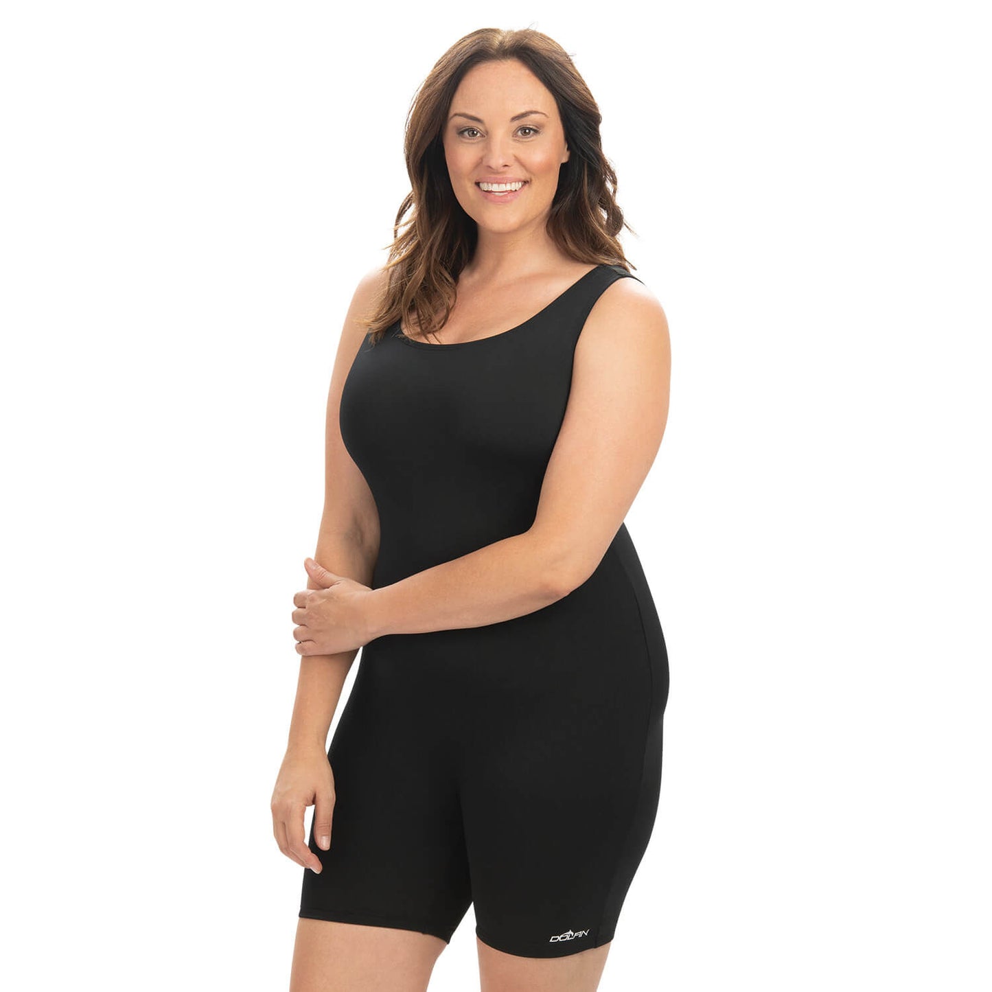 Dolfin Aquashape Aquatard Chlorine Resistant One Piece Swimsuit - Black FINAL SALE
