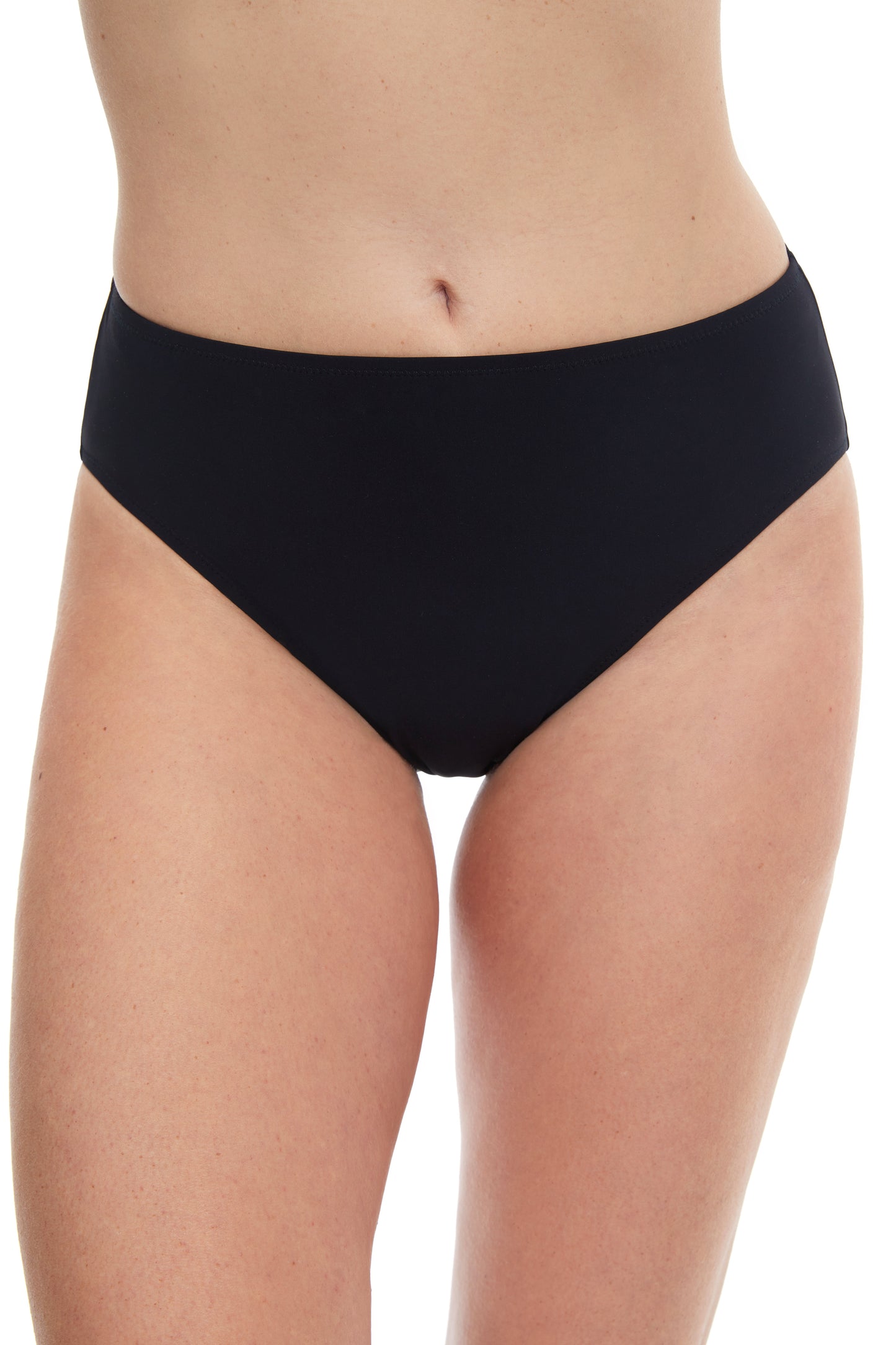 Gottex Solid High Leg High Waist Brief - Black - FINAL SALE