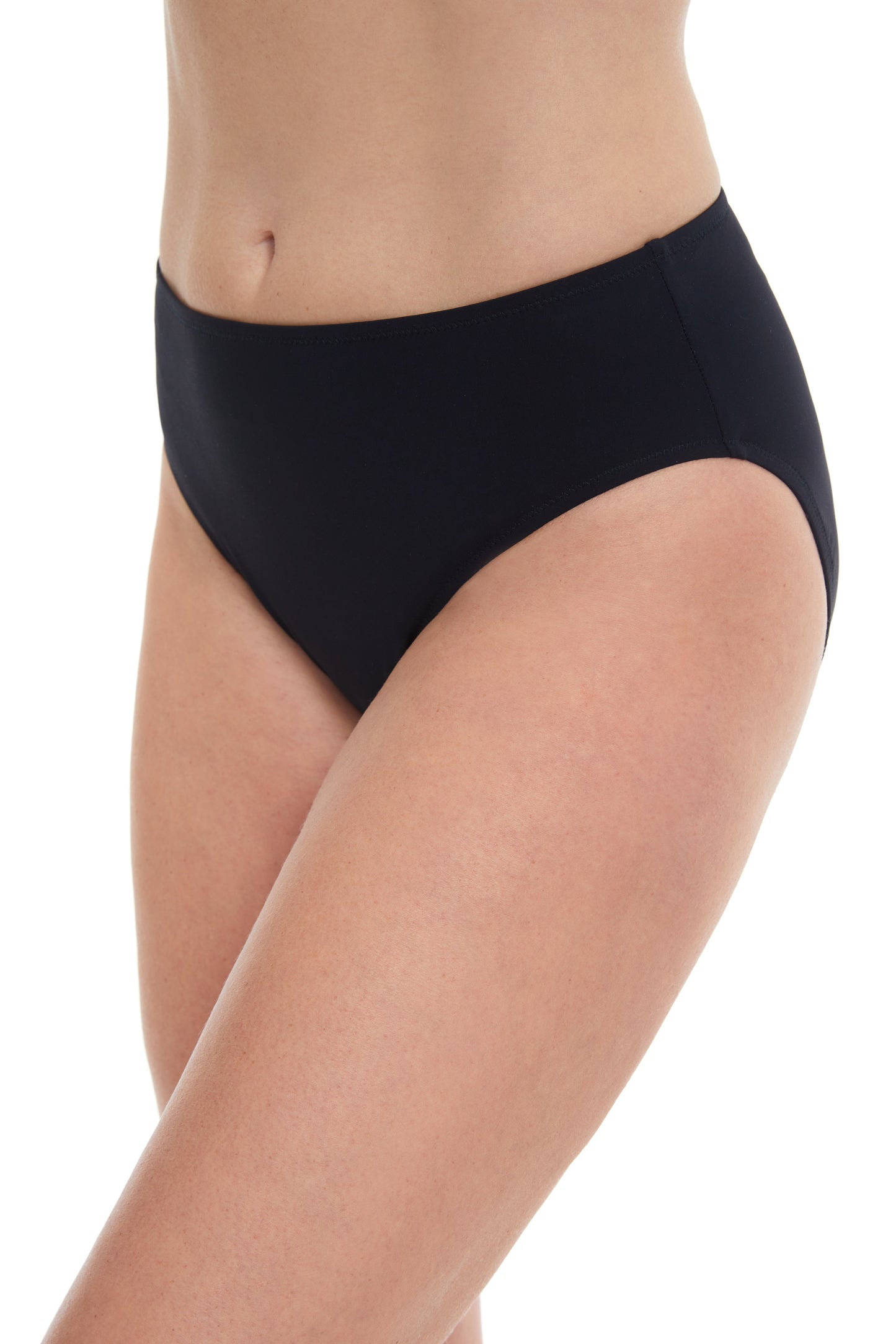 Gottex Solid High Leg High Waist Brief - Black - FINAL SALE