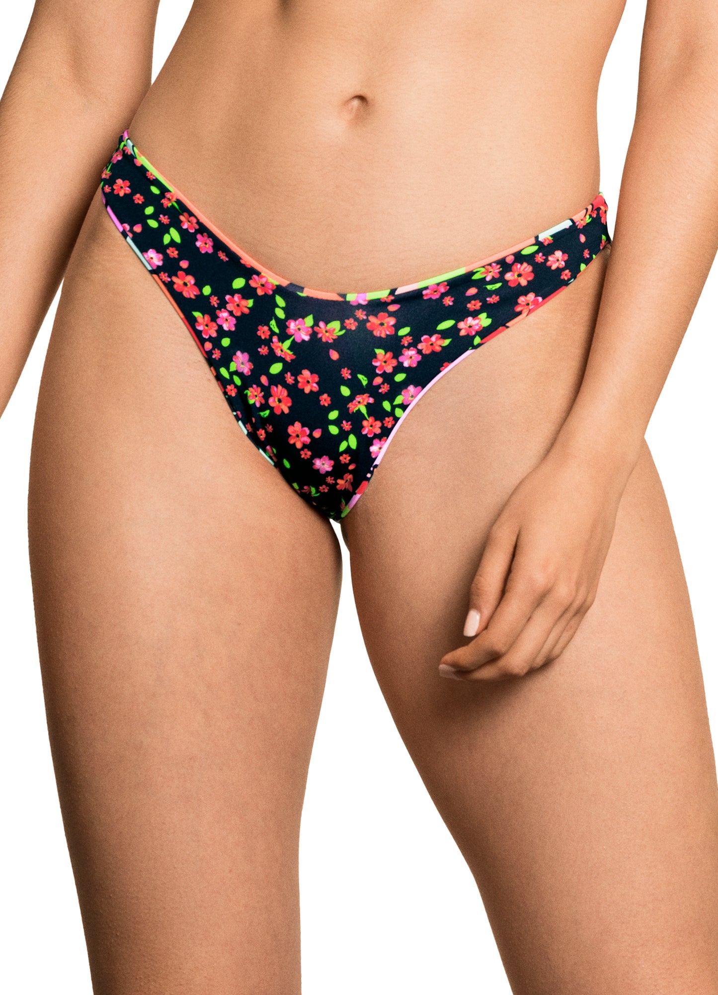 Maaji Splendour High Leg Signature Cut Bikini Bottom - Rainforest - FINAL SALE