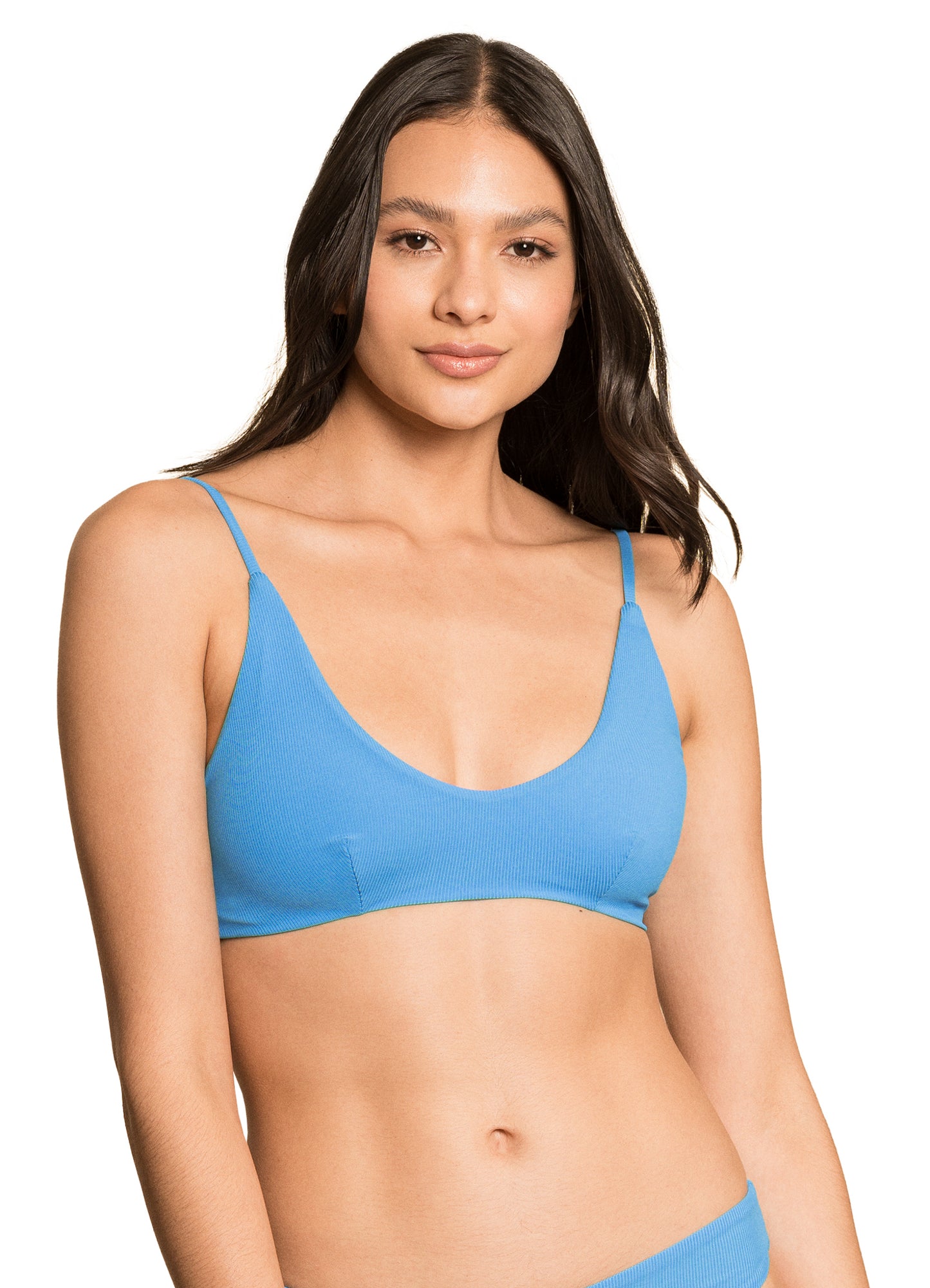 Maaji Blush Sporty Bralette Bikini Top - Pool Blue - FINAL SALE