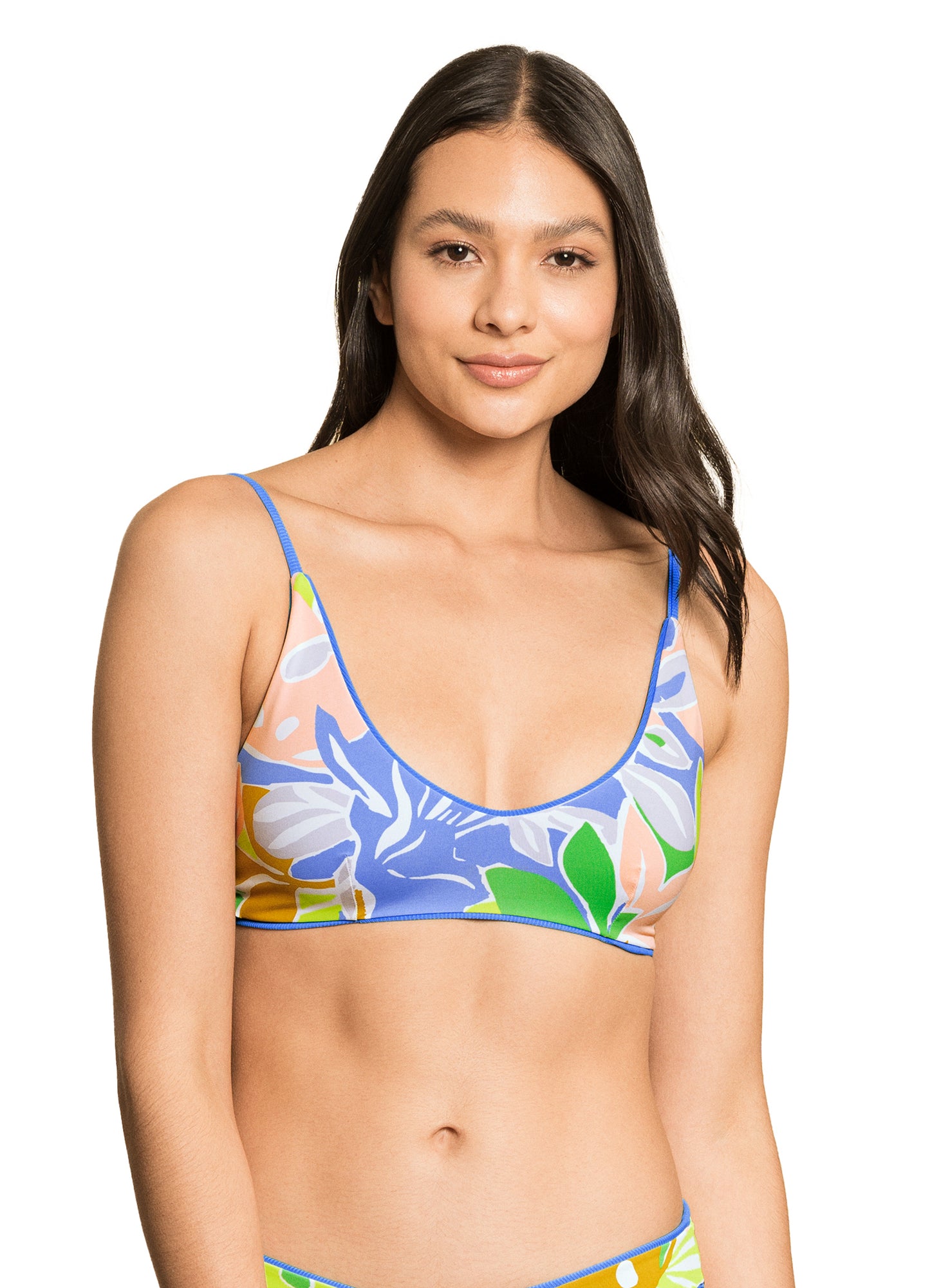 Maaji Blush Sporty Bralette Bikini Top - Pool Blue - FINAL SALE