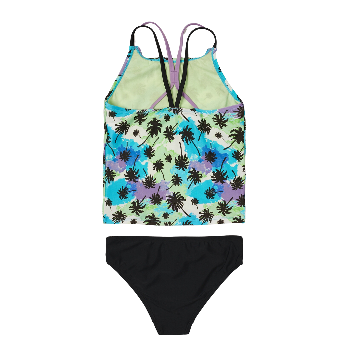 Speedo Girls Print High Neck Tankini Set - Fairy Wren