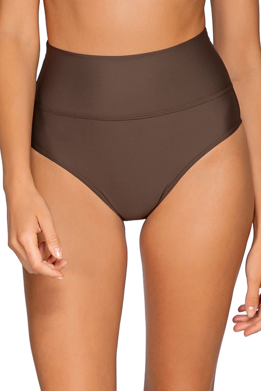 Sunsets Hannah High Waist Bottom - Kona - FINAL SALE