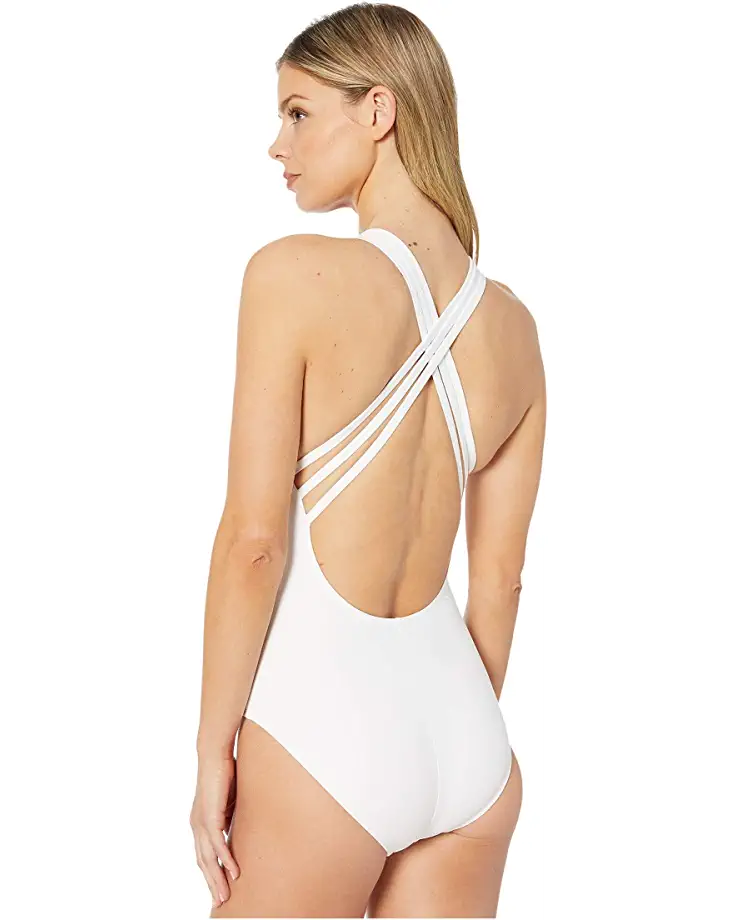 White Cross-Back One Piece
