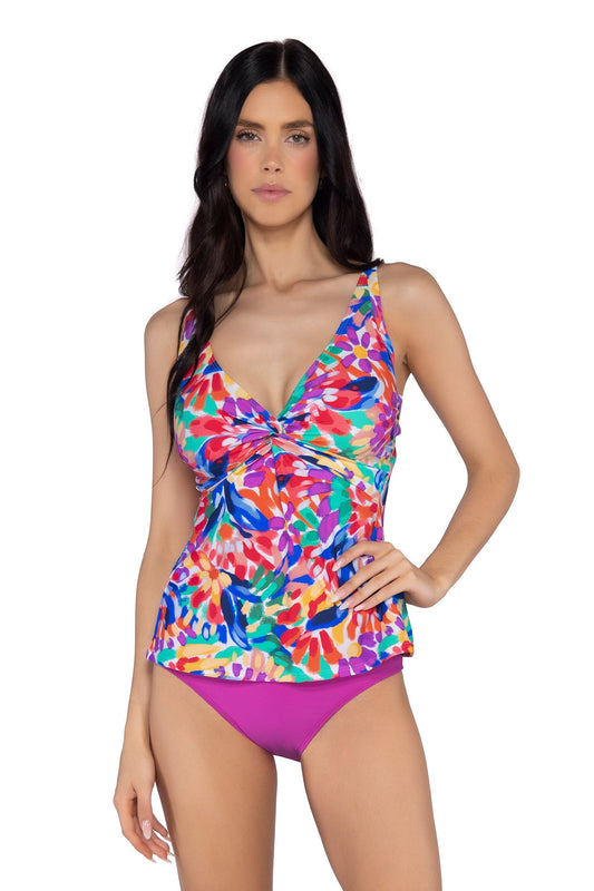 Sunsets Forever E/F/G/H Cup Tankini Top - Living Color - FINAL SALE!