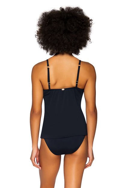 Sunsets Crossroads D/DD Cup Tankini Top - Black - FINAL SALE